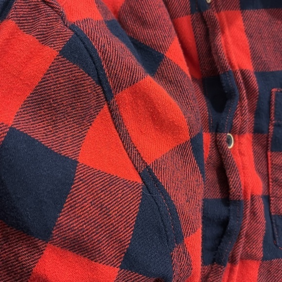 Zara kids plaid button down hoodie size youth 13-14 years - Picture 4 of 5